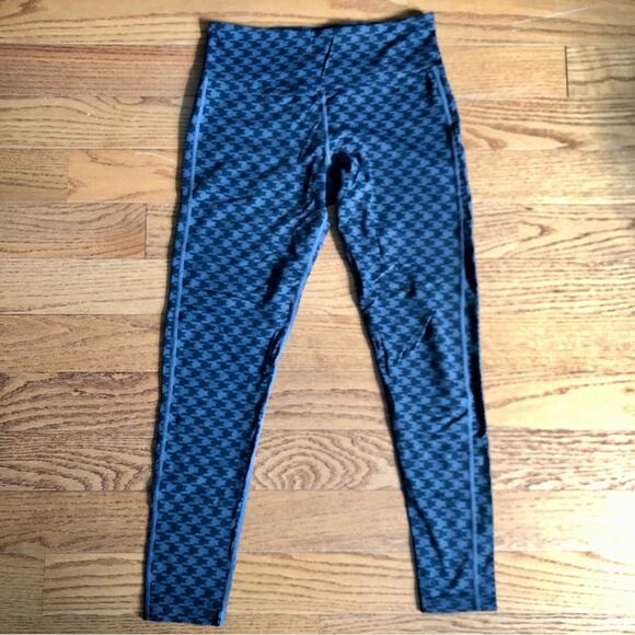 Zella Pants - Zella Houndstooth Casual Athleisure Gray Black Leggings Women’s Size Small NWOT